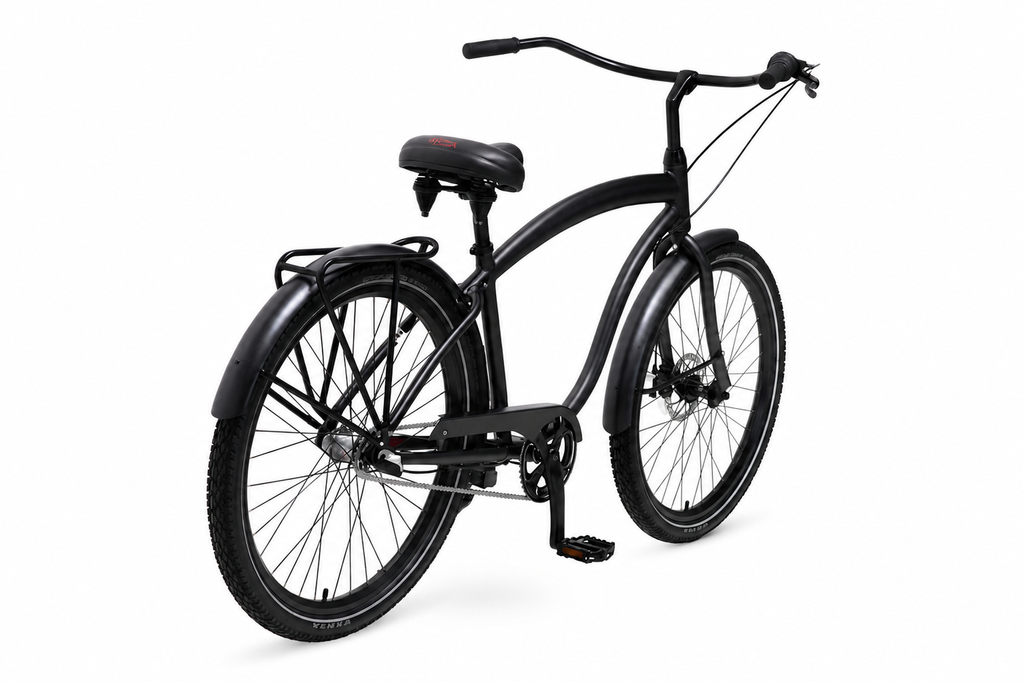 Rossa Adult beach cruiser bike bicycle large adult 27.5 Fahrrad Cruiserfiets Velo saddle matte black fat tire